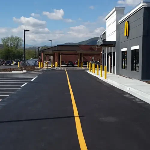 Concrete Drive-Thru Lanes, Wheel Paths, and Waiting Zones